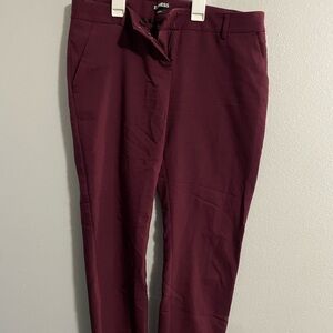 Express Burgundy Ankle Pants